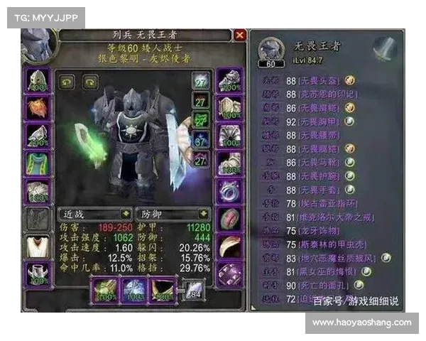 魔兽世界怀旧服：突显人物属性装备的全新展示